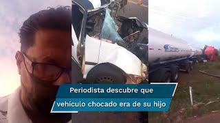 Periodista fue a cubrir accidente vial y se entera que persona fallecida era su hijo