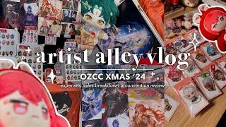 artist alley vlog  ozcc xmas 2024 | expenses, sales analysis & more!