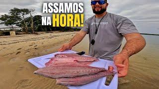 Pescaria no MAR com ISCA ARTIFICIAL | Muitas ANCHOVAS nesse local! Catch and Cook