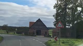 Fahrt Richtung Belm im Landkreis Osnabrück im Bundesland Niedersachsen in Deutschland