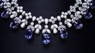 Cascading Sapphire and Diamond Drop Necklace