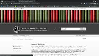 How to use Loeb Classics libray