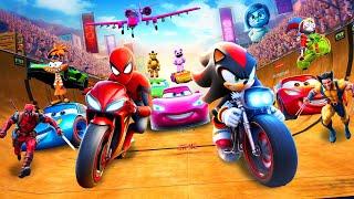 GTAV SPIDER - MAN 2 ️, POPPY PLAYTIME 3, THE AMAZING DIGITAL CIRCUS Join in Epic New Stunt Racing