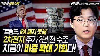 "트럼프, IRA 폐지 못해" 2차전지 주가 2년 전 수준…지금이 비중 확대 기회다! / 이창환 iM증권 영업이사