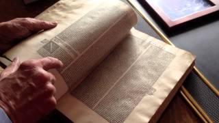 David Leroy shows off his antique books