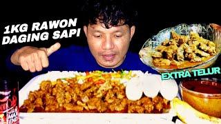 MUKBANG BRUT4L!! 1KG DAGING RAWON DGN NASI DAN 3 TELUR EXTRA BONCABE LV50