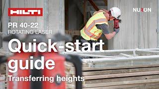 Hilti Nuron PR 40-22 Quick-start guide - Transferring heights