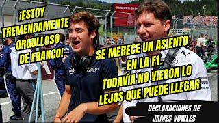 ¡ORGULLOSO! James Vowles, fue contundente al hablar del futuro de Franco Colapinto. F1 radio fans