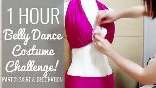 1 Hour Belly Dance Costume Challenge!!! Part 2: Skirt & Decoration