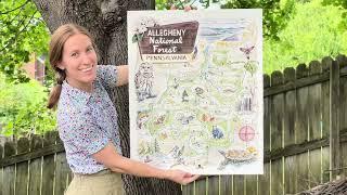 BEHIND THE MAP: The adventures & process behind my Allegheny National Forest Illustrated Map