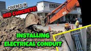 Installing Electrical Conduit Underground #electrical