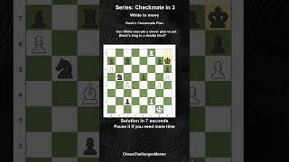 Chess puzzle - Checkmate in 3 - Rook's Checkmate Plan