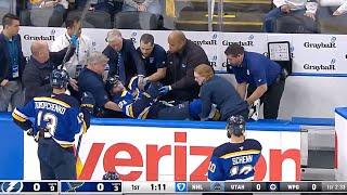 Dylan Holloway Stretchered Off After Puck to the Neck - Doctor Explains