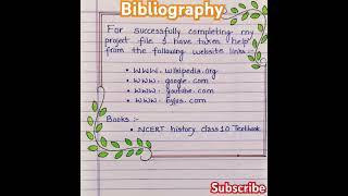 How to Write a Bibliography