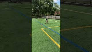 Backwards run to side shuffle to turn and sprint