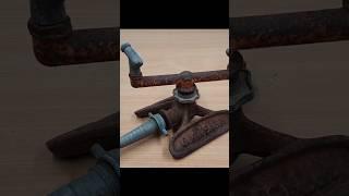 1930's Rusty Rain King sprinkler, full vid on channel.. #asmr #brass #restoration #cleaning #wow