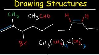 Organic Chemistry Drawing Structures - Bond Line, Skeletal, and Condensed Structural Formulas