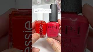 essie Clambake vs OPI Cajun Shrimp ️  #nailpolish #comparison