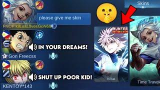 HARITH "NO SKIN" PRANK IN RANK GAME!! (I met real Hunter X Hunter Skins!) they bash me not until..