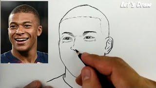 ASMR DRAWING kylian mbappe from psg  football club