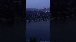 Lake Washington in Bellevue  - Meydenbauer Bay Park Seattle | Drone Aerial 4K