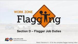 CDOT Flagger Training 2024 Section D