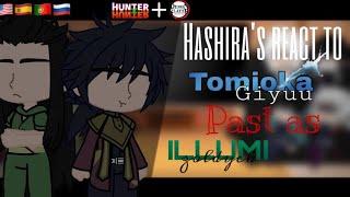 [2x Speed] Hashiras React to Giyu Tomioka past as Illumi zoldyck from Hxh ||||