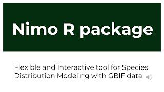 nimo R package For Species Distribution Modeling With GBIF data