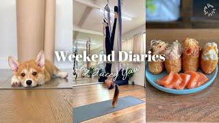 Weekend Diaries: What I Eat in a Day, Meet My Puppy, Trying out New Things, One-Pot Salmon Rice