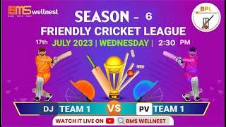 AC  WELLNESS CLUB TEAM V/S SN WELLNESS CLUB TEAM | BPL S-6 FRIENDLY MATCH | BMS WELLNEST MATCH