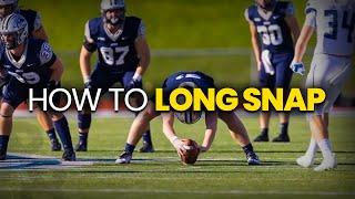 How To Long Snap In Football (Coaching Guide)