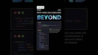 Text with video background effect made with CSS | CSS animations