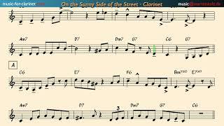 How to play "On the Sunny Side of the Street" for Clarinet and Band