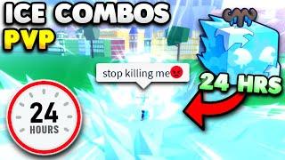 I Bounty Hunted With The ICE FRUIT For 24 Hours In Blox Fruits...