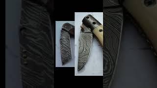 Custom Made Damascus Folding Pocket Knives (646)