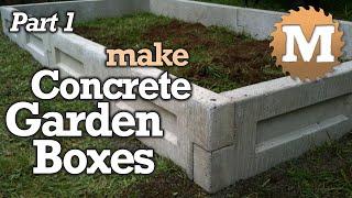 Amazing Concrete Garden Boxes PART 1- DIY Forms to Pour and Cast Cement Planter link together Beds