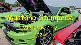 Car Show, Mustang Stampede 2024, Mackinaw City Michigan.