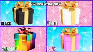 Choose Your Gift! Black, White, Rainbow and Pink 4 Giftbox challenge