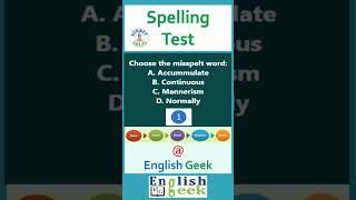Spelling Test #english #vocabulary #spelling #quiz