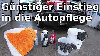 Günstiges Autopflege Einsteiger Set || Wie viel braucht man wirklich? || Richtige Wäsche SB Waschbox