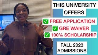 Full Scholarship to Study in the USA in 2023 | GRE Waived | Free Application