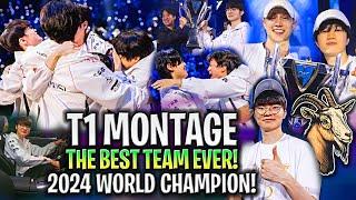 T1 MONTAGE WORLD CHAMPION 2024!THE BEST TEAM IN LOL HISTORY! - BEST PLAYS OF T1 IN WORLDS 2024