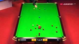 The luckiest snooker break ever- Barry Hawkins WSC 2016