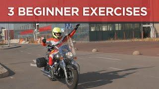 3 simple motorcycle exercises for a BEGINNER RIDER