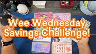 Wee Wednesday Mini Savings Challenge/ one complete/ sinking funds/ savings/ How much will I save? $$