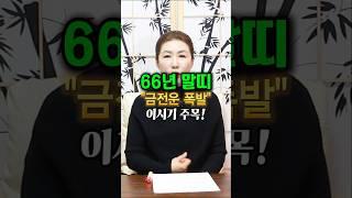 66년 말띠 25년 금전운 폭발 시기..놓치면 후회.. #말띠
