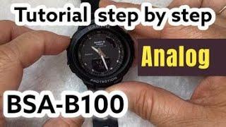 Baby-G BSA-B100 How to adjust the ANALOG TIME step by step