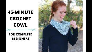 Quick & Easy Crochet Cowl Pattern for *Absolute Beginners*