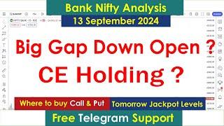 Bank Nifty Tomorrow Prediction 13 September 2024 Calls Options Put Call Buy Level Bank Nifty Option