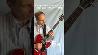 E augmented triads in close position across the fretboard #guitar #guitarpractice #jazz #chords